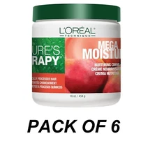 L'OREAL  Nature's Therapy  Mega Moisture Hair Creme 16 oz Pack of 6