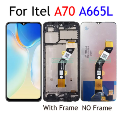 6.6 Inch Black For Itel A70 A665L ItelA70 LCD Display Touch Screen