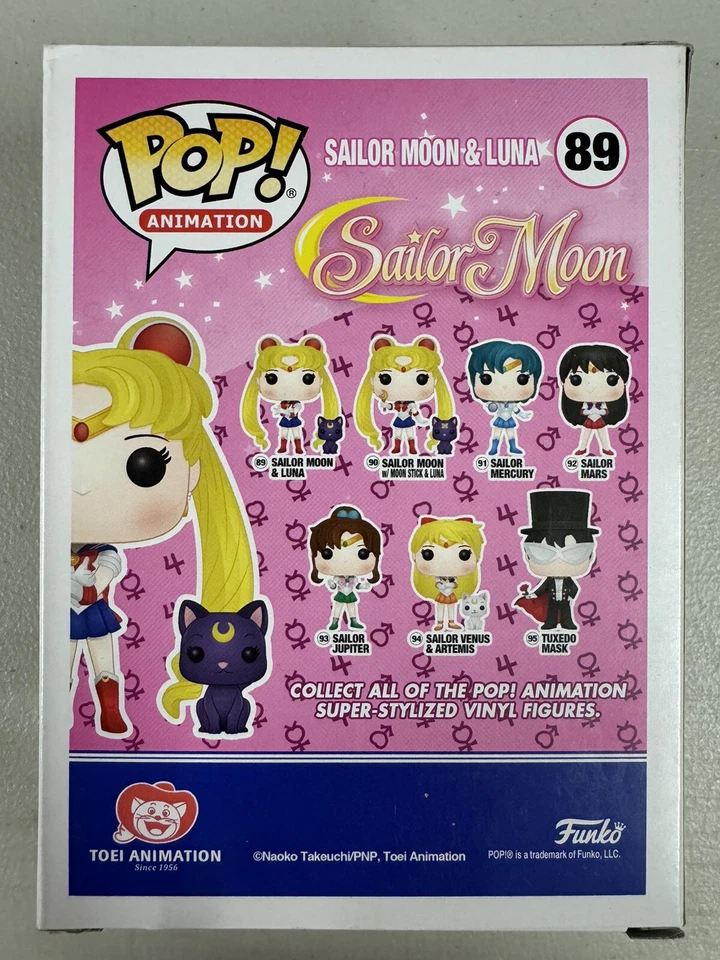 Sailor Moon & Luna (GLITTER) 89 ~ Funko Pop Vinyl ~ Animation + FREE PROTECTOR - Image 3 of 4