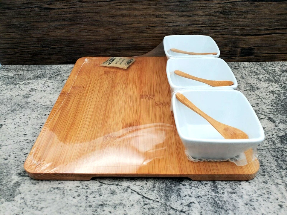 Core Bamboo 3 Part Entertainment Set MJ895 7 Pieces Organic Bamboo New in Box - Image 3 of 4