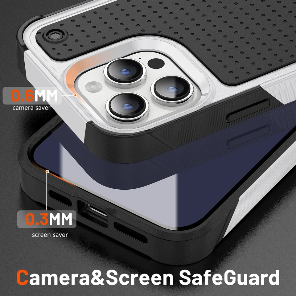 Funda rígida resistente a prueba de golpes para teléfono iPhone 16 15 Pro Max 14 13 12 Pro Foto 4 de 4