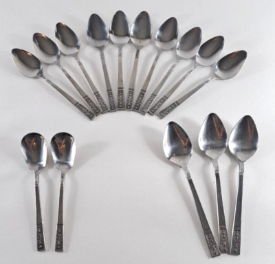Customcraft Stainless Steel Flatware CUS3 Tea Table Sugar Spoons Set of 15