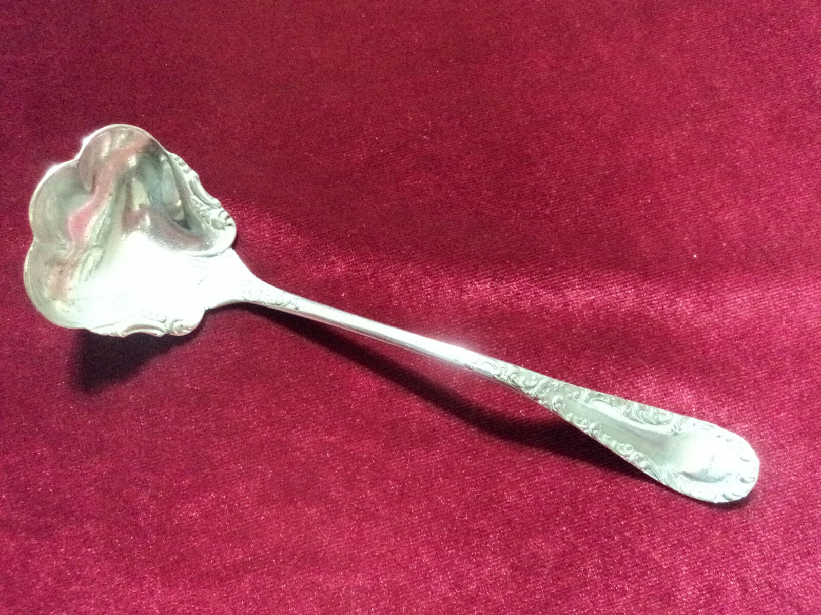 Silverplate Flatware Lot of 1 Cream Dipper Ladle Antique WF Rogers Alton 1901