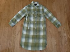 Apparis Graham Plaid Coat Pea Green Plaid Size S