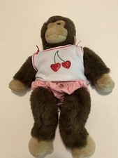 Build a bear brown monkey VTG 1997 with shirt and panties BAB
