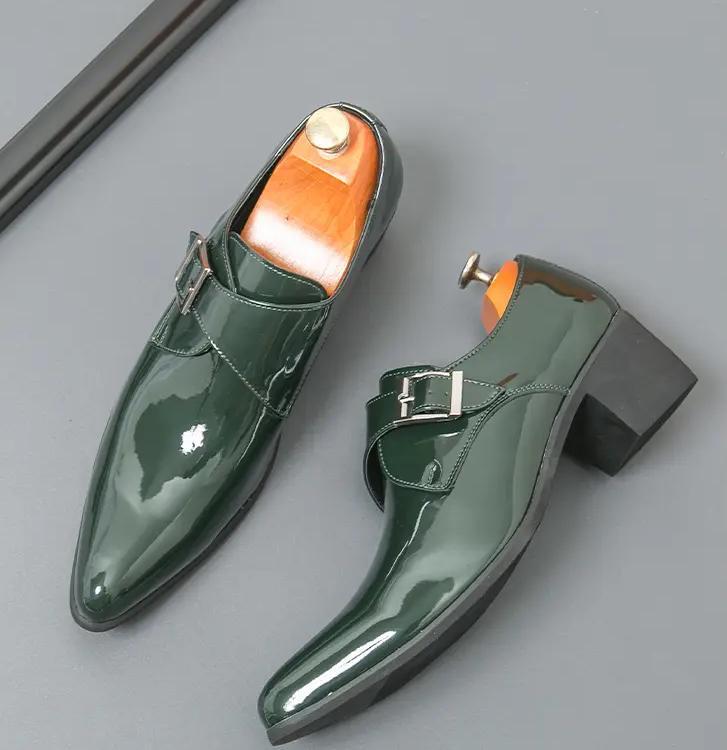 SAOLA Scarpe Oxford da uomo inglesi a punta eleganti business fibbia slip on matrimonio calde