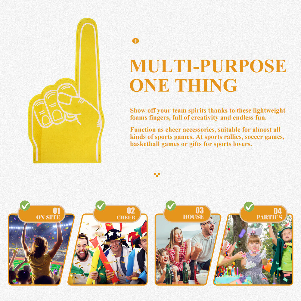 3pcs Giant Foam Finger Number Hand for Sports Event Party Cheerleading