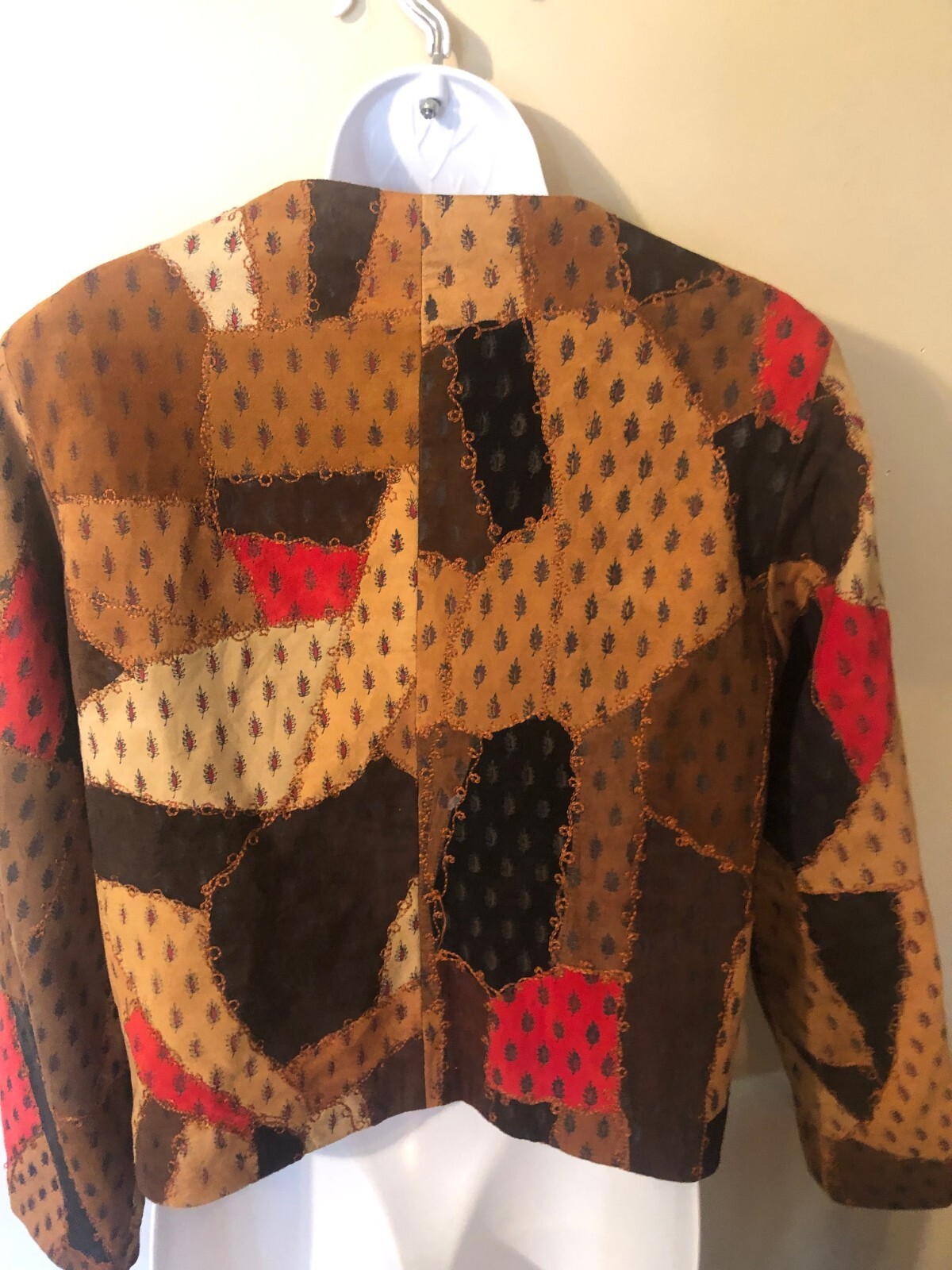 Papillon Womens  EUC Sz M Patchwork Suede Leather… - image 8