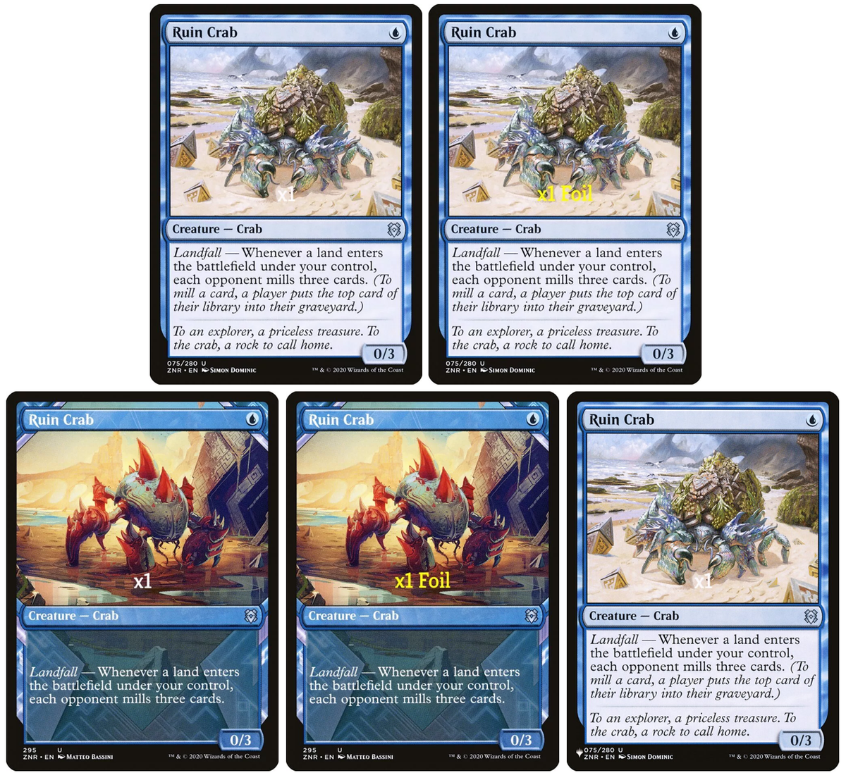 MTG ZNR PLST Ruin Crab MINT (SELECT) | eBay