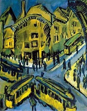 Art Nollendorfplatz by Ernst Kirchner.Oil Painting Giclee Print Canvas