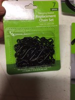 Replacement Flower Pot Chain, Black, 3- 18-inch, And 4- S Hooks Replacement Flower Pot Chain, Black, 3- 18-inch, And 4- S Hooks