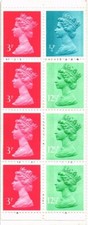 GB 1982 Yvert C 605-5A 50p folleto 1 x 0,5p + 4 x 3p + 3 x 12p Torre de Paxton