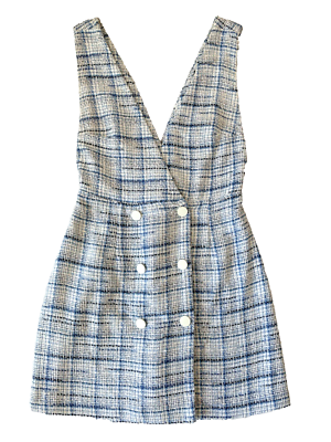 Zara Dress Women XS Blue Tweed Pinafore Texture Clueless Preppy Y2K Coquette | eBay Zara Dress Women XS Blue Tweed Pinafore Texture Clueless Preppy Y2K Coquette | eBay