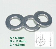 Qty 50 M6 6mm 316 Marine Grade Stainless Steel A4 Flat Washer Suit M6 Bolt 