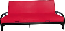Full Size Futon Mattress Covers, Covering Bed Protector, Polyester Poplin, Red