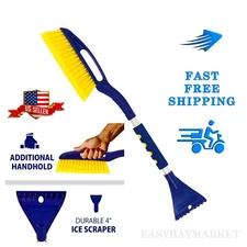 Michelin Heavy Duty 25" Snow Brush With Ice Scraper Vibrant Blue Yellow Color