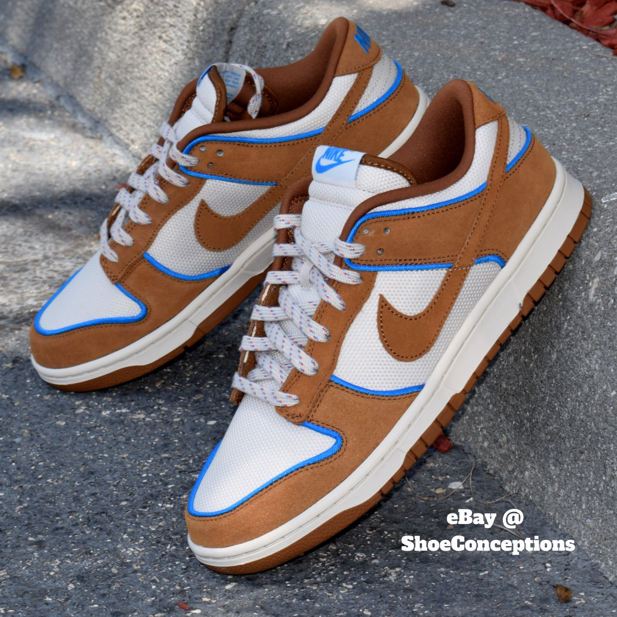 Nike Dunk Low Retro PRM Shoes British Tan Photo Blue FN5825-100 