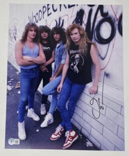 David Ellefson Dave Signed Autographed 11x14 Photo Megadeth Bassist Beckett COA