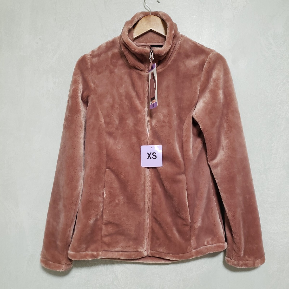 32 Degrees Heat Pink Plush Faux Fur Full Zip Jacket Size XS | eBay