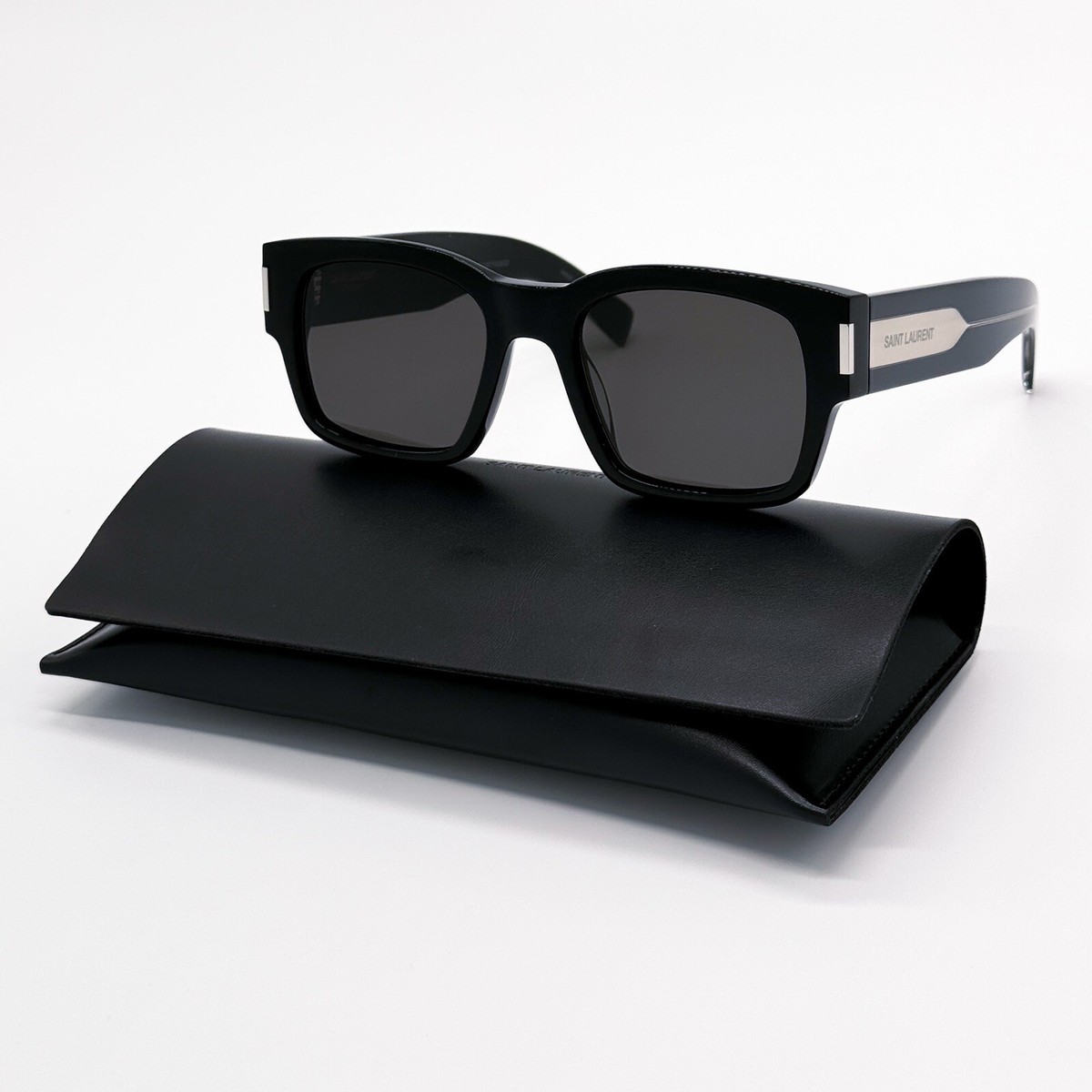 【SALE】Saint Laurent ブラック サングラス NEW SAINT LAURENT SL617 001 SQUARE BLACK SL 617 001 UNISEX