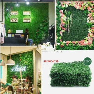 12stk Kunstlich Hecke Wanddekoration Pflanzen Sichtschutz Hellgrun Zaun Wand Ebay