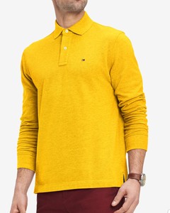 tommy hilfiger yellow polo shirt