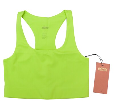 Size S Neon Green Paloma Racerback Bra by Girlfriend Collective