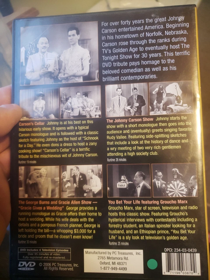 Johnny Carson & Friends - Groucho Marx, Burns & Allen, Rudy Vallee - VERY GOOD - Image 2 of 4