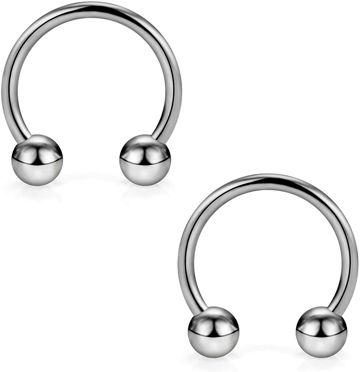 or 10pc Bulk 14g Horseshoe Ring Circular Barbell CBB Septum