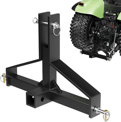 Category 1 Tractor 3 Point 2'' Hitch Receiver Tow Drawbar Heavy Duty Tube USA