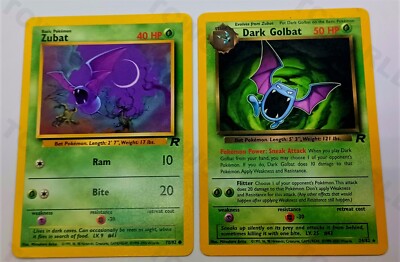 Pokémon Team Rocket Set ''Zubat and Dark Golbat'' NMint-Mint
