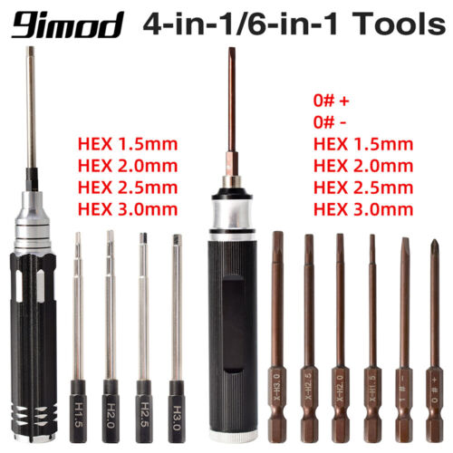 6 in 1 Hex Allen Screwdriver Set RC Repair Tool Kit for FPV Drone Helicopter Car - Bild 1 von 13