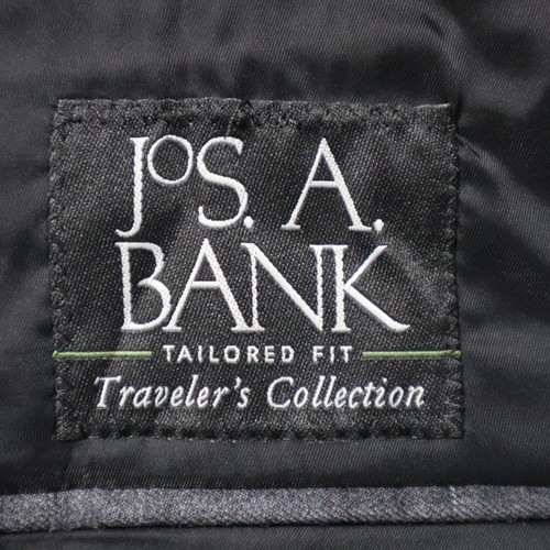 Jos A Bank Travelers 2-Teiler Anzug Herren 40 L Schwarz Wolle Fensterscheibe Hose Passform 34X29 - Bild 8 von 24