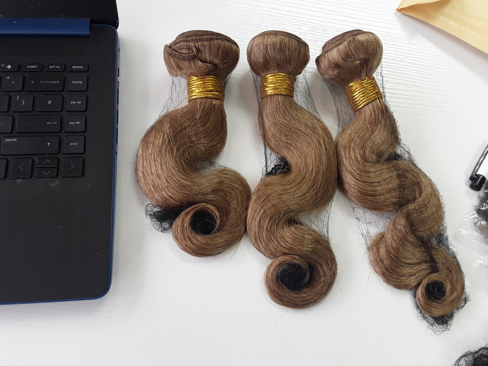 12A HONEY BLONDE 27# BRAZILIAN VIRGIN HUMAN HAIR BODYWAVE 10+12+14 300g 3BUNDLES