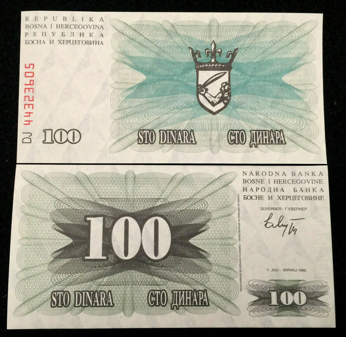 Bosnien-Herzegowina 500 Dinara 1992 – Banknote Bankfrisch (Pick-Nr: 14a)