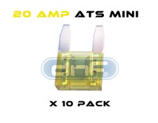 10 PACK 20 AMP ATS/ ATC MINI BLADE 12V AUTOMOBILE FUSE - FREE SAME DAY SHIPPING