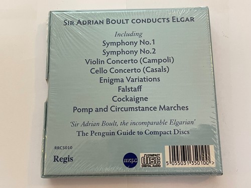 Sir Adrian Boult Conducts Edward Elgar (5 x CD Box Set, 2012) NEW/SEALED - Imagen 2 de 2