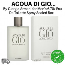 Giorgio Armani By ACQUA DI GIO for Men's 6.7Oz Eau De Toilette Spray Sealed Box