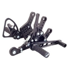 R&G Adjustable Rearsets (Road/Race), Black - For Kawasaki, Inc ZX-10R - RSET07BK