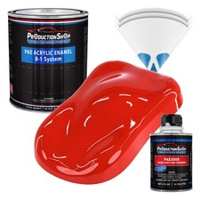 Productionshop High Gloss Bright Red Acrylic Enamel Quart Kit Auto Paint