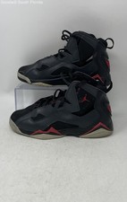 Nike Unisex Kids Air Jordan True Flight 343795-002 Black Red Basketball Shoes 7Y