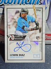 Lewin Diaz 2021 Topps 70 Years of Baseball Autographs Auto #70YA-LD