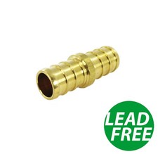 100 pcs 1/2" Coupling Lead Free Brass Crimp Cinch PEX Fitting No Lead Compliant
