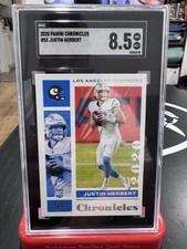 2020 Panini Chronicles Justin Herbert #53 Graded SGC 8.5 NM-MT Rookie Card. rookie card picture