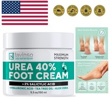 Lavinso Urea Cream 40 Percent for Feet with Maximum Strength - Foot Cream for...