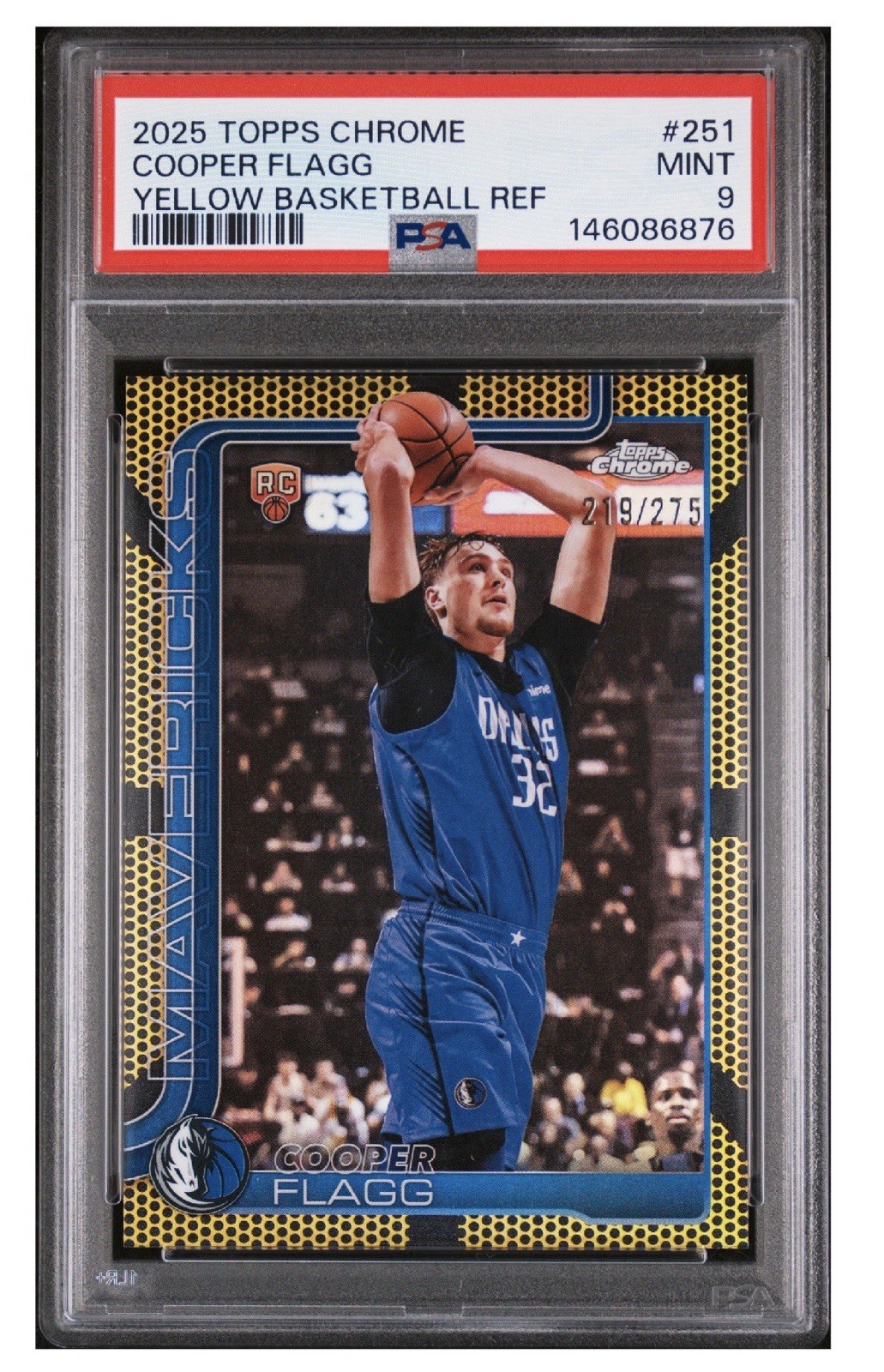 2025-26 Topps Chrome - Cooper Flagg #251 Yellow Refractor /275 (RC)