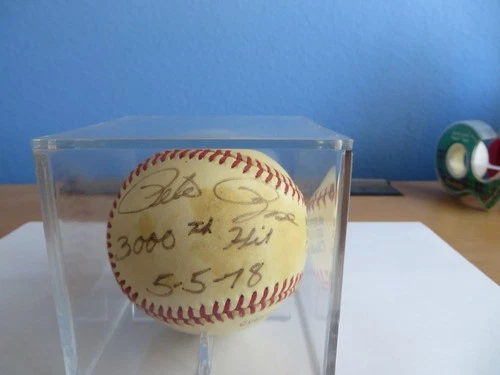 Pete Rose Autograph  Baseball 1978 3000 th  Hit