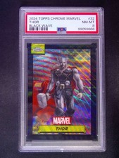 2024 Topps Chrome Marvel #32 THor Black Wave /10 PSA 8