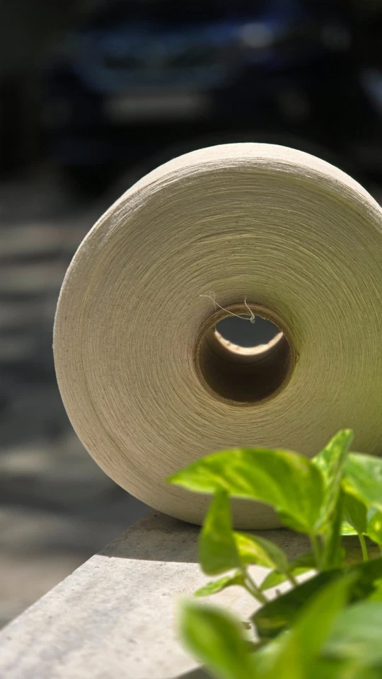 20s OE Cotton Yarn Grey – 100% Pure Cotton, High CSP,   1 CONE BAG  (60.00 KGS) - Image 3 of 4