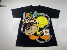 Vintage 1998 Looney Tunes Tweety Bird  Taz Halloween Trick or Treat T Shirt M